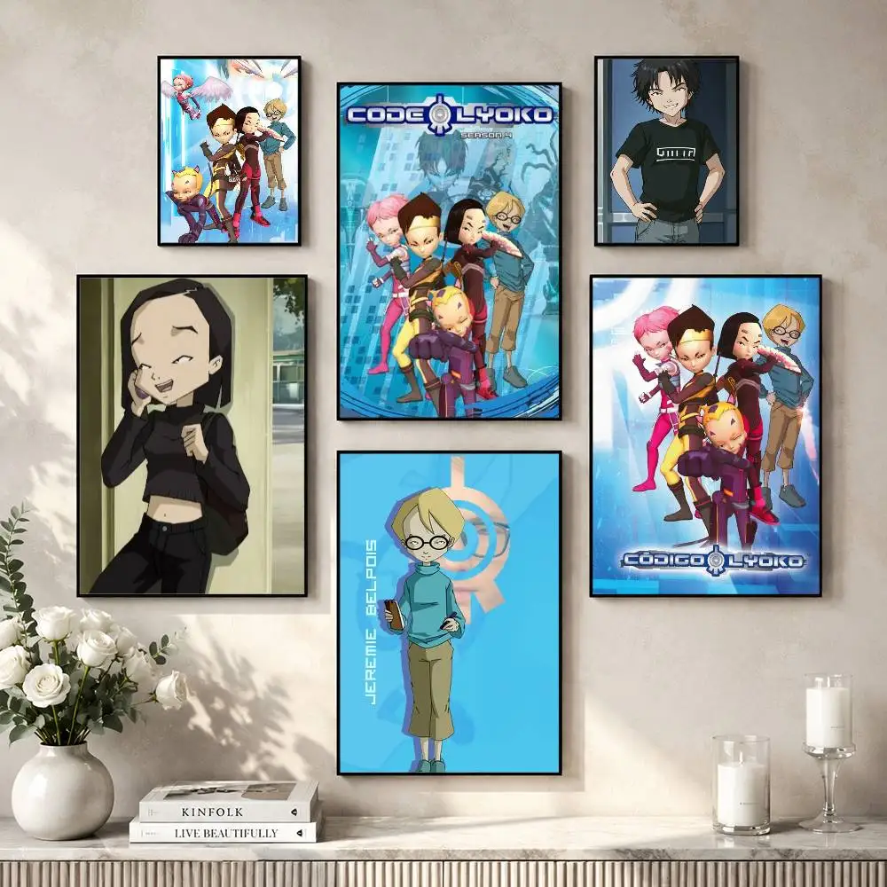 C-Code Lyoko Poster Versatile HD Waterproof Wall Art Self-Adhesive Decor for Any Space Ideal Gift