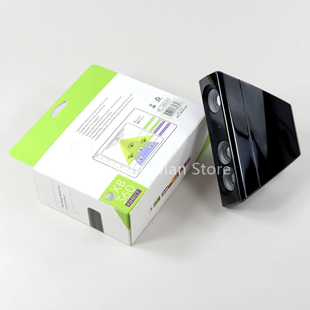 Adaptador de reducción de rango de Sensor de lente gran angular Super Zoom, accesorios de juego negros Kinect para Xbox 360, 1 ud.