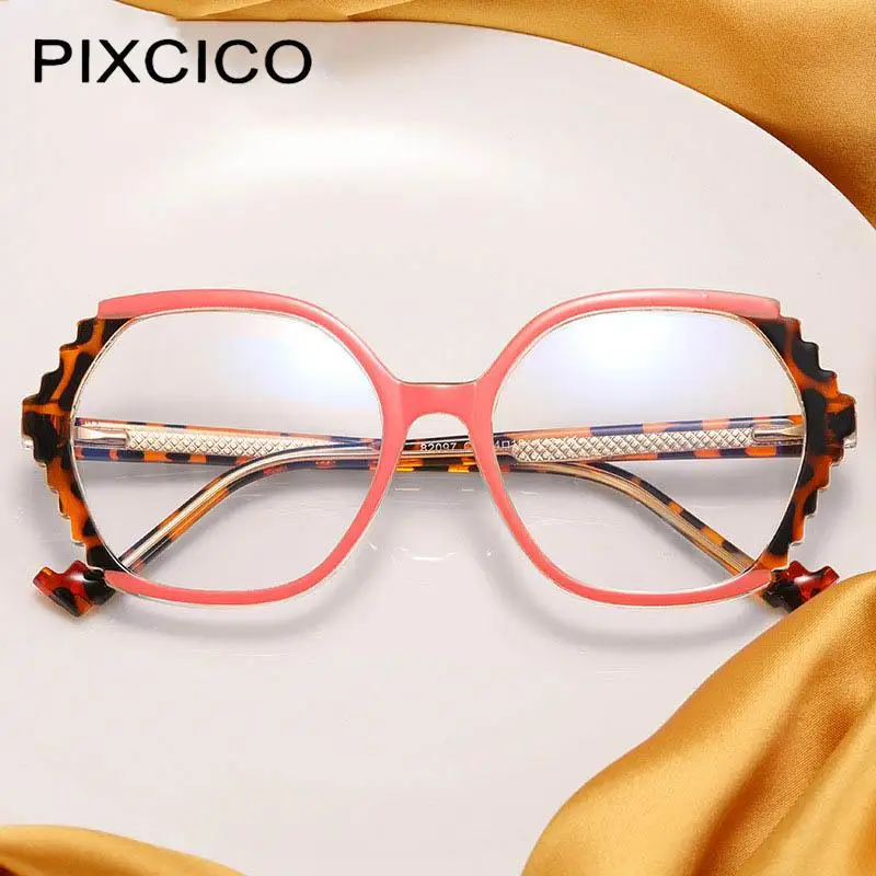 R56484 Fashion Women's Retro Frame Reading Glasses +1.00 +2.00 +3.00 Splicing Color Leg Insert Core Design Presbyopia Glasses