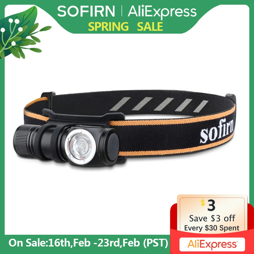 Sofirn HS10 USB C Rechargeable Mini 16340 Headlamp 1100lm LH351D 90CRI Angle Flashlight TIR Optics with Magnet Tail 2 Groups