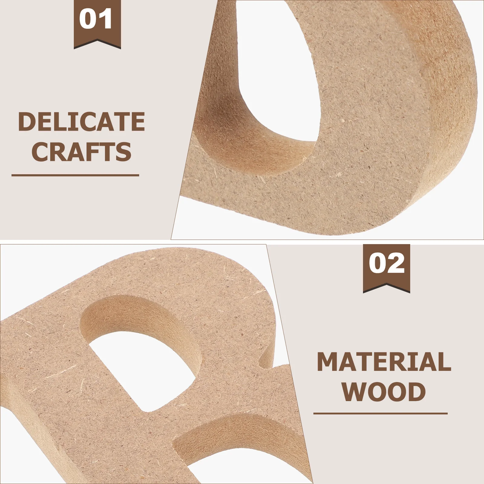 

6pcs Wooden Letter Sign Unfinished Wood Alphabet Decoration Diy Wedding Party Shower Blank Letter Cutout Desktop