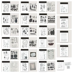 New Arrival Sept-Dec 2026 Seasonal Clear Dies Stamps Set Thanksgiv Christmas Winter Floral Vintage Hallowmas Scrapbook Supplies