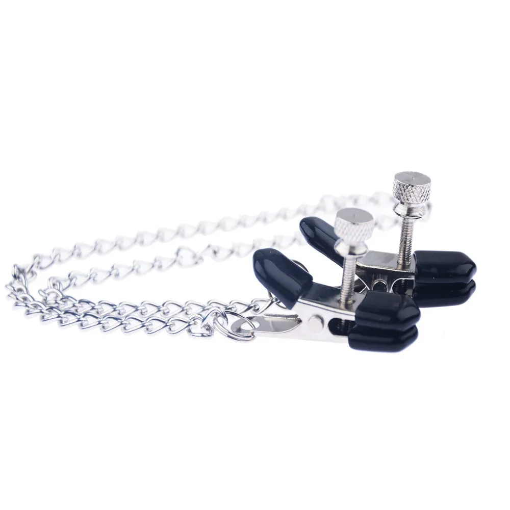 Sex Gadzety Erotic Toys of Metal Chain Adjustable Nipple Clamp for Couples Bdsm Bondage Milk Breast Clip Flirting Intimacy Goods