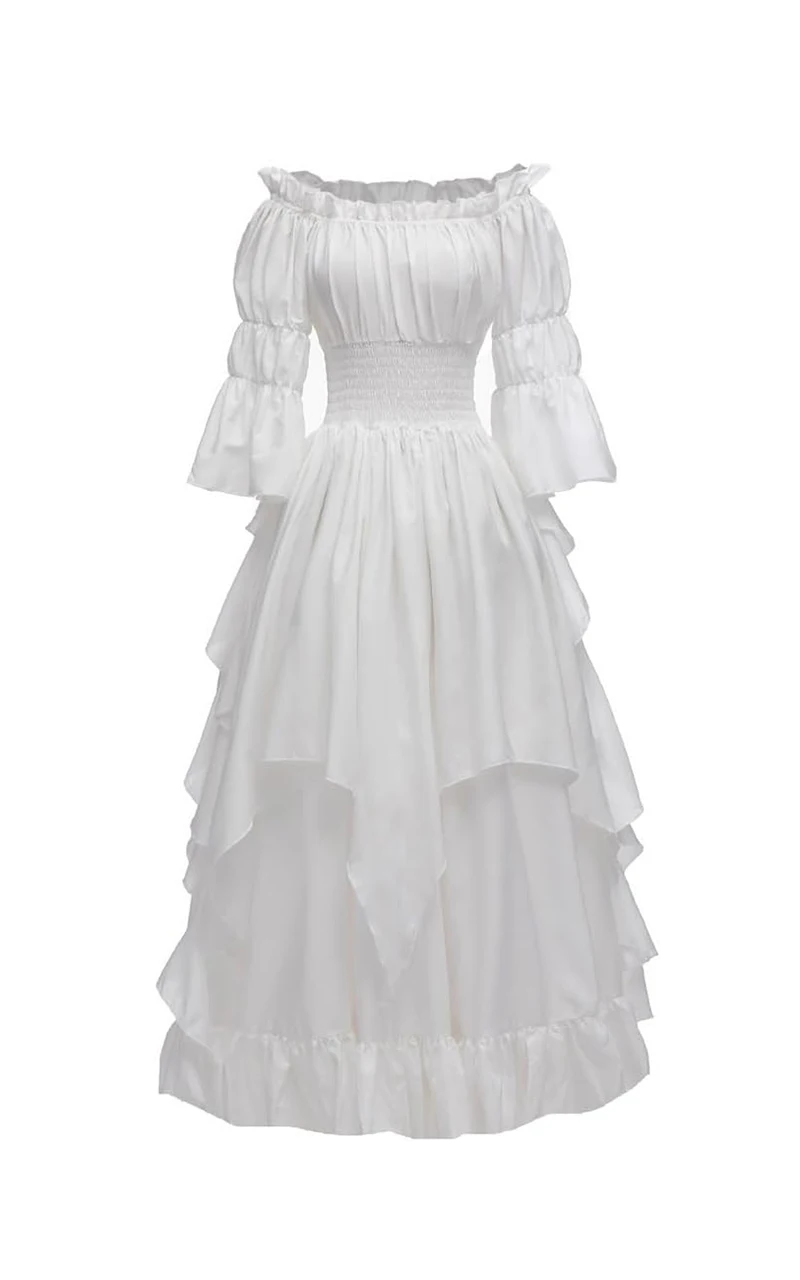 Robe de sorcière gothique pour femmes, Costume de la Renaissance médiévale, robe victorienne