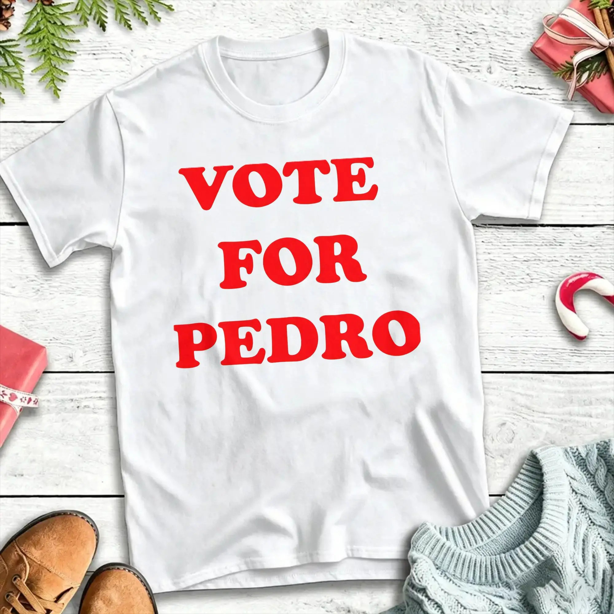 Casual Vote For Pedro Napoleon Dynamite T-Shirts for Men Women Round Collar Pure Cotton T Shirts  Short Sleeve Tee Shirt