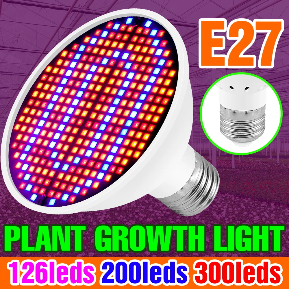 

E27 LED Plant Light Full Spectrum Grow Light Flower Seeds Indoor Cultivation Phyto Lamp For SeedlingS Greenhouse Tent Growbox