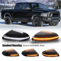 Luz de coche para Dodge Ram 1500 2500 2009-2018 espejo lateral LED indicador dinámico luz intermitente espejo retrovisor señal de giro