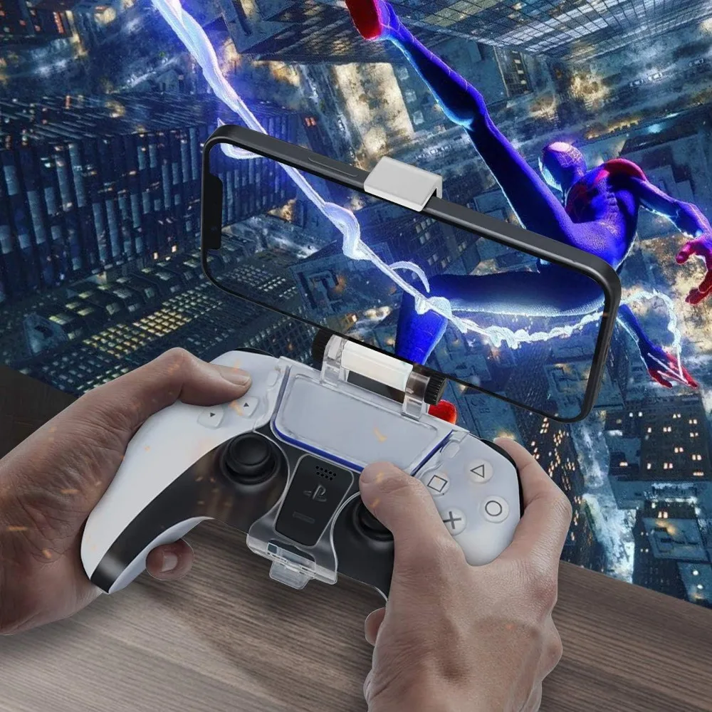 Soporte de teléfono para controlador PS5, abrazadera para Gamepad, soporte de Clip para móvil, accesorios para juegos, Control inalámbrico