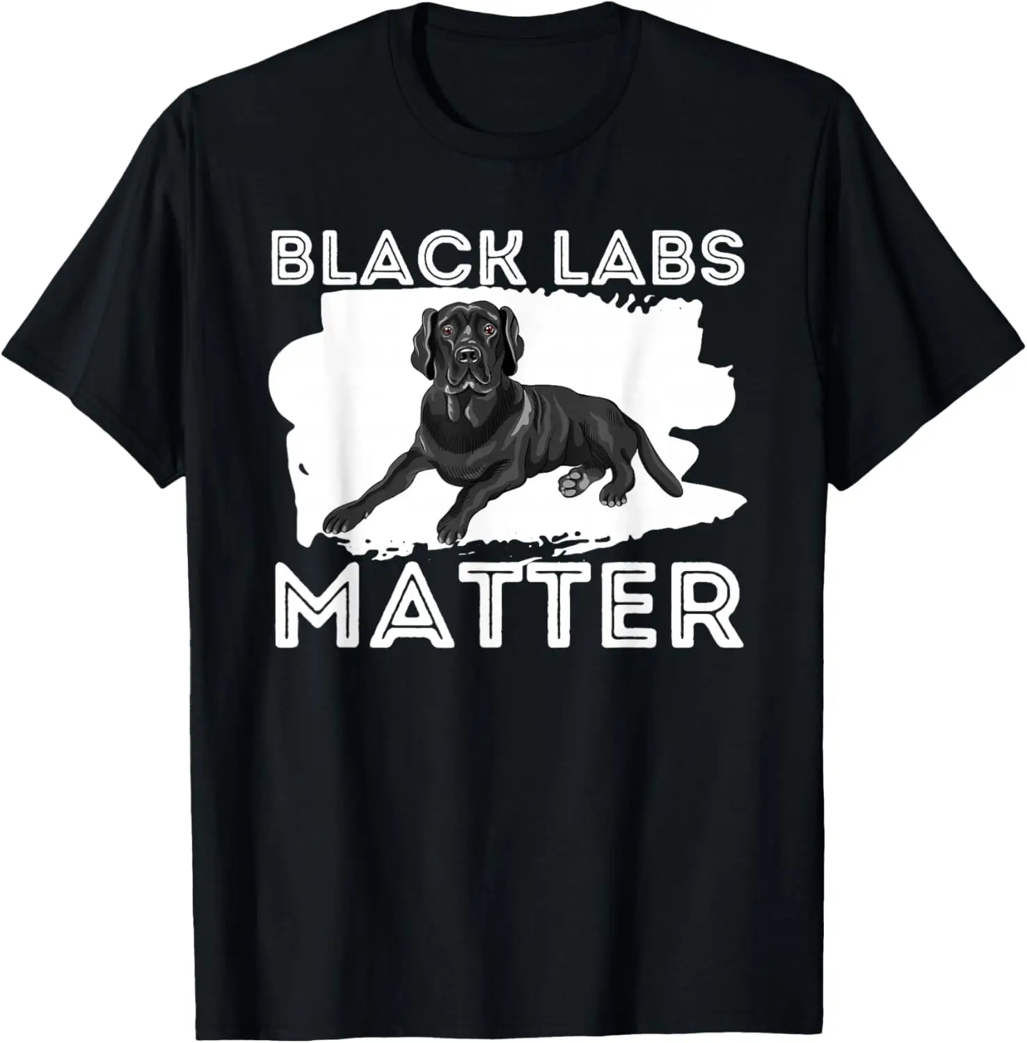 Black Labs Matter Labrador Retriever Dog Owners T-Shirt 100% Cotton Trendy Y2K Short-Sleeve Tee – Soft, Quick-Drying, All Occasion Casual  Suitable For Concert Party Hanging Out Sightseeing Trip