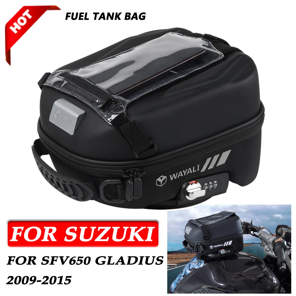 Motorcycle Fuel Tank Bag for SUZUKI SFV 650 SFV650 GLADIUS 2009 2010 - 2015 Navigation Packag Storage Bag with Lnstall Adapter