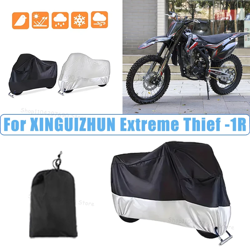 210D Oxford Motorcycle Cover Waterproof All Season UV Protection For XGZ Extreme Thief 1R Anti-Tear Windproof Motorbike Cover
