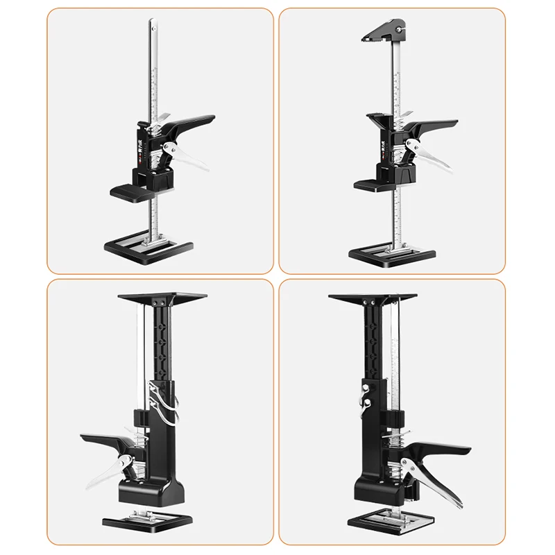 1pc Cabinet Jacks, Adjustable 0 to 23.6 inch for Furniture Lifter Jacks for Wall Tile Height Adjuster Handheld Bricklayer Tool