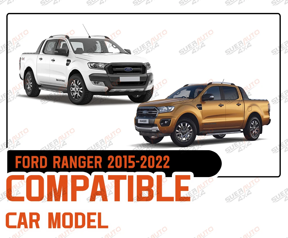 Matte Black Side Vent Cover Trim For Ford Ranger 2015-2022 T7 T8 Wildtrak XLT XL XLS SPORT ABS Side Air Vent Cover Right Left view 6