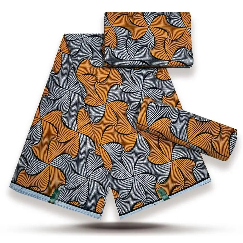 

2025 African super Hollandais wax fabric, real dutch wax 100% cotton material for sewing Nigerian clothes for wedding and party