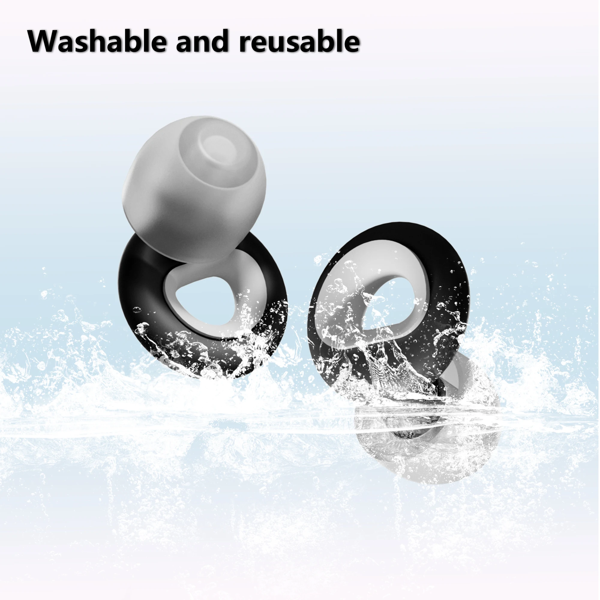 HUAK High Fidelity Concert Silicone Ear Plugs for Noise Cancelling Reusable Musicians Motorcycles Sleeping Work, Study, Swim