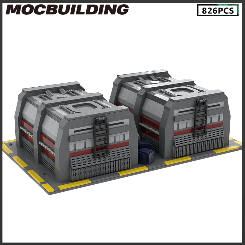 MOC Building Blocks Space Base Military Fortress Outpost Model DIY Bricks Assemble Toy Christmas Gift Birthday Present