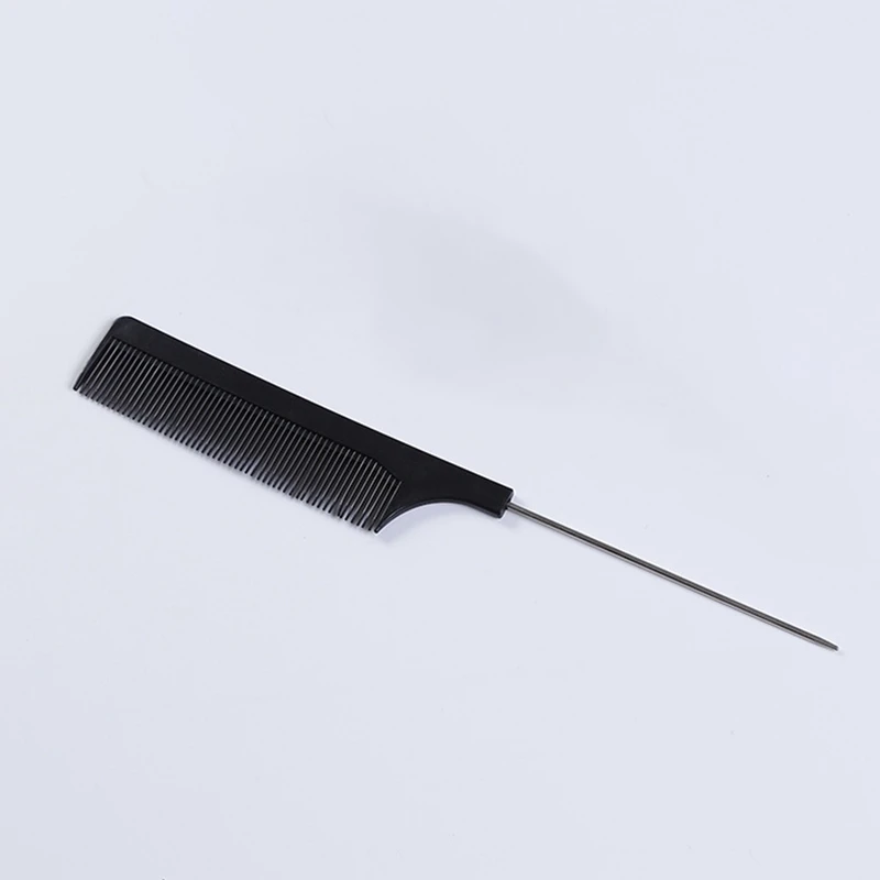 21CM Hairdresser Cutting Hair Comb, Anti-Static Carbon Fiber Comb Tony Cover Comb Pointed Tail Steel Needle