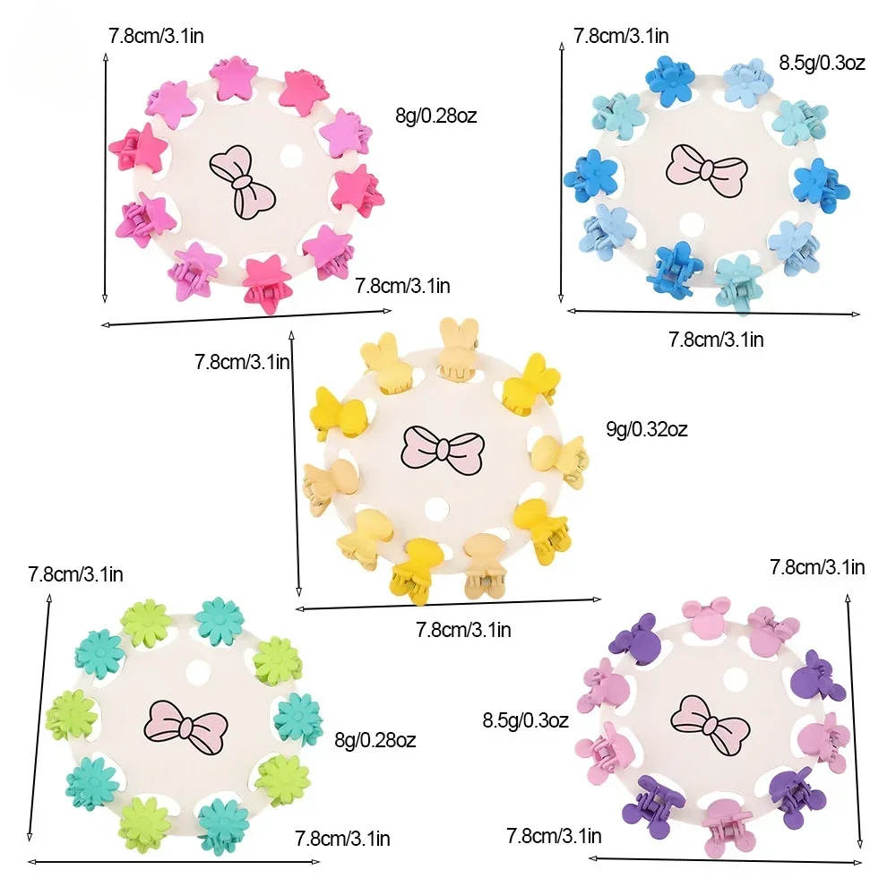 10 Buah Klip Cakar Rambut Lucu Kecil untuk Anak-anak Jepit Rambut Warna-warni Hiasan Kepala Kelinci Kartun Aksesori Rambut Anak Perempuan