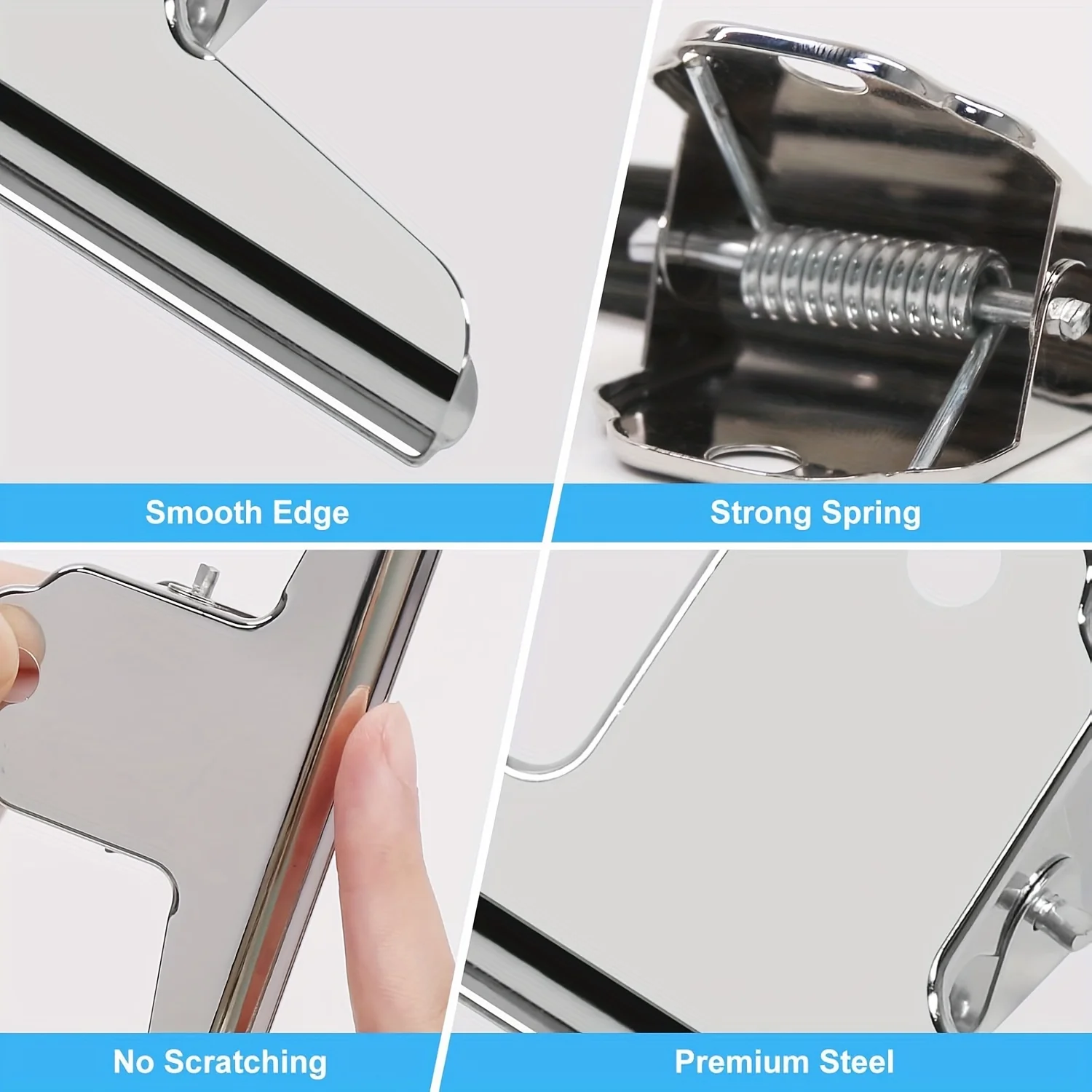 2 Stuks 100 Mm Bindmiddel Lente Clips Rvs Moutain Vormige Beveiligen Clip Kantoorbenodigdheden Multifunctionele Index Klem
