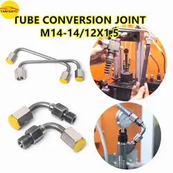 Inner Outer Thread M12 M14 Diesel Common Rail Injector Tube Pipe Conversion Joints Repair Tools for Test Bench Part