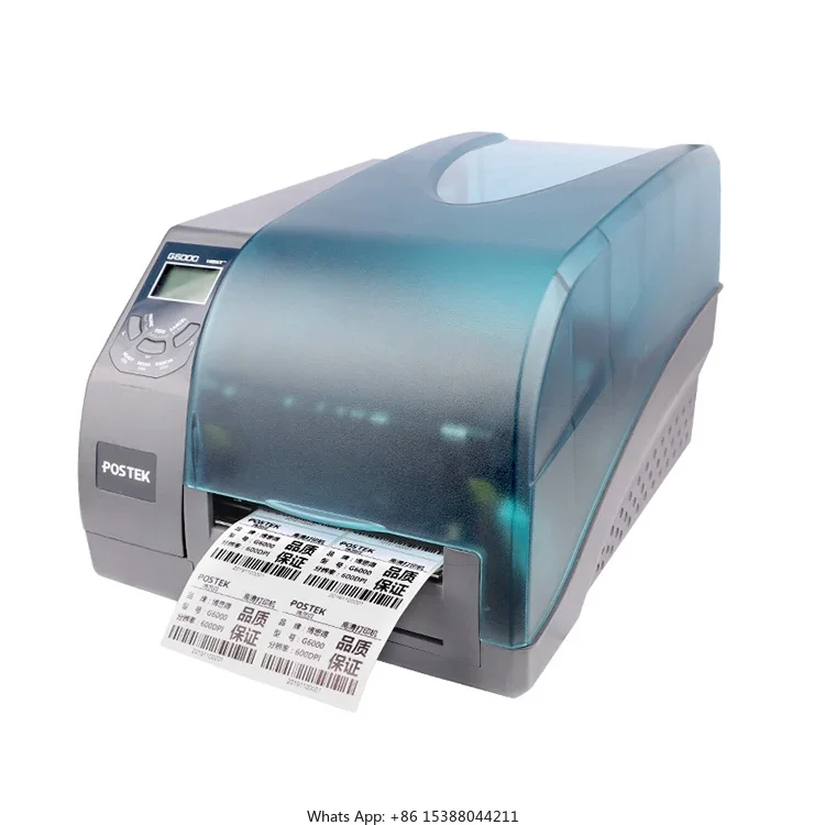 Postek G6000 Label Barcode Printer 600dpi HD Printer Dumb Silver Paper Copper Plate Paper Jewelry Sticker Printer