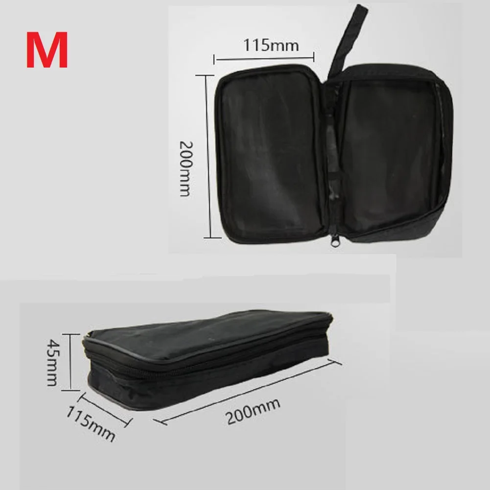 Imagem -05 - Nylon Bolsa para Multímetro Digital Mini Ferramentas Caixas de Armazenamento Preto Impermeável Acessórios Organização Case Ferramenta Bolsa s m l