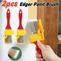 2Pcs Edger Paint Brush Wall Treatment Paint Tool Multi-use paint brush Edge Trimming Cut Brush Latex Color Separator Paint Brush