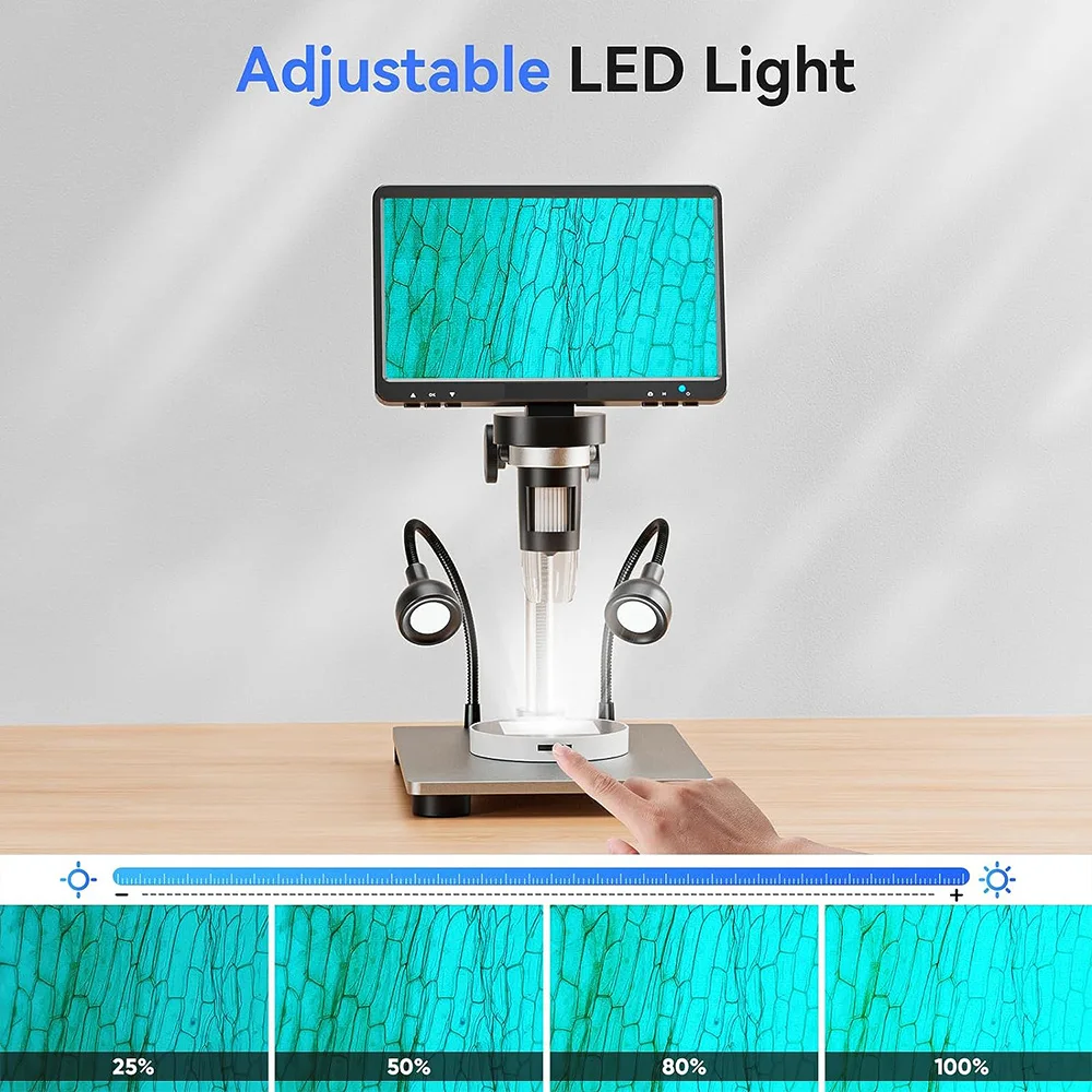 Imagem -03 - Universal Microscópio Bottom Light Transmitido Led Stage Holder Lâmpada Ajustável Iluminação para Lcd Usb
