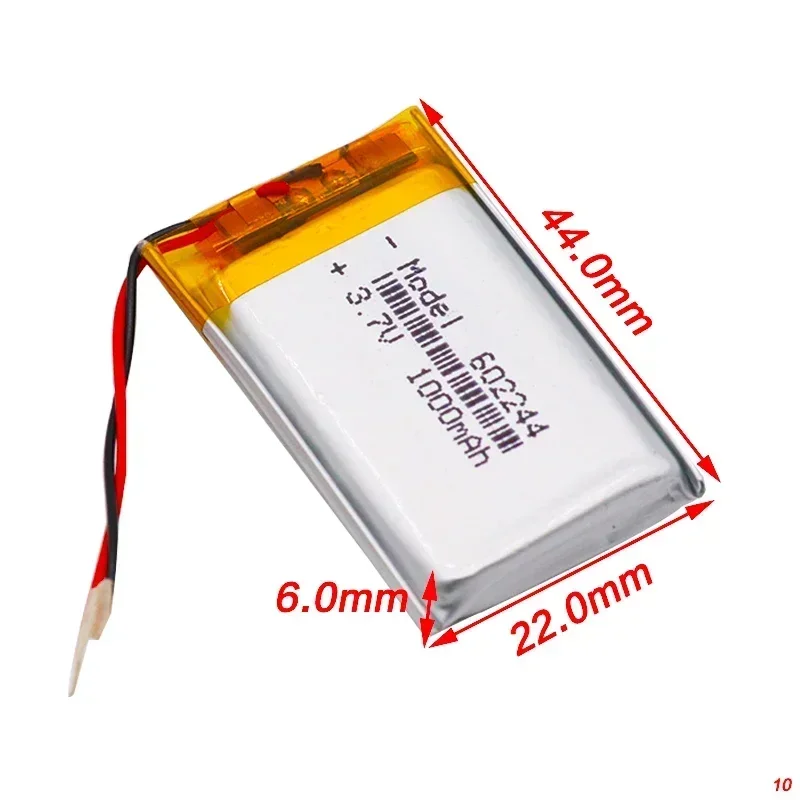 1-10 Polymer Battery 1000mAh 3.7V 602244 Smart Home MP3 Speakers Li-ion Battery For Dvd,GPS,mp3,mp4,mp5 Cell Phone,Speaker