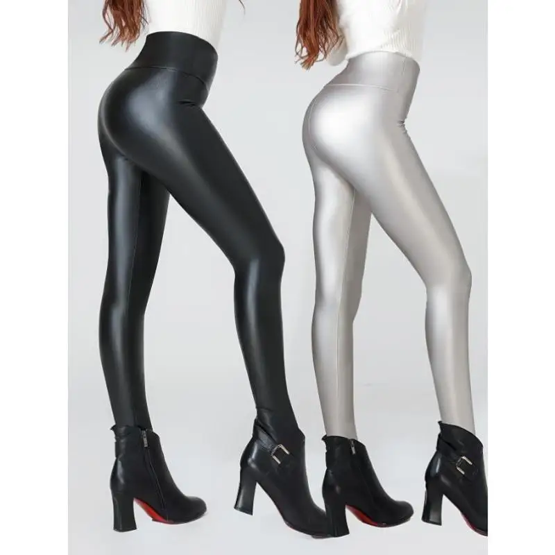 

New Men's Casual Pants Straight Leg Sle PVC Material ex Winter Collection Faionable Comfortable Leggings