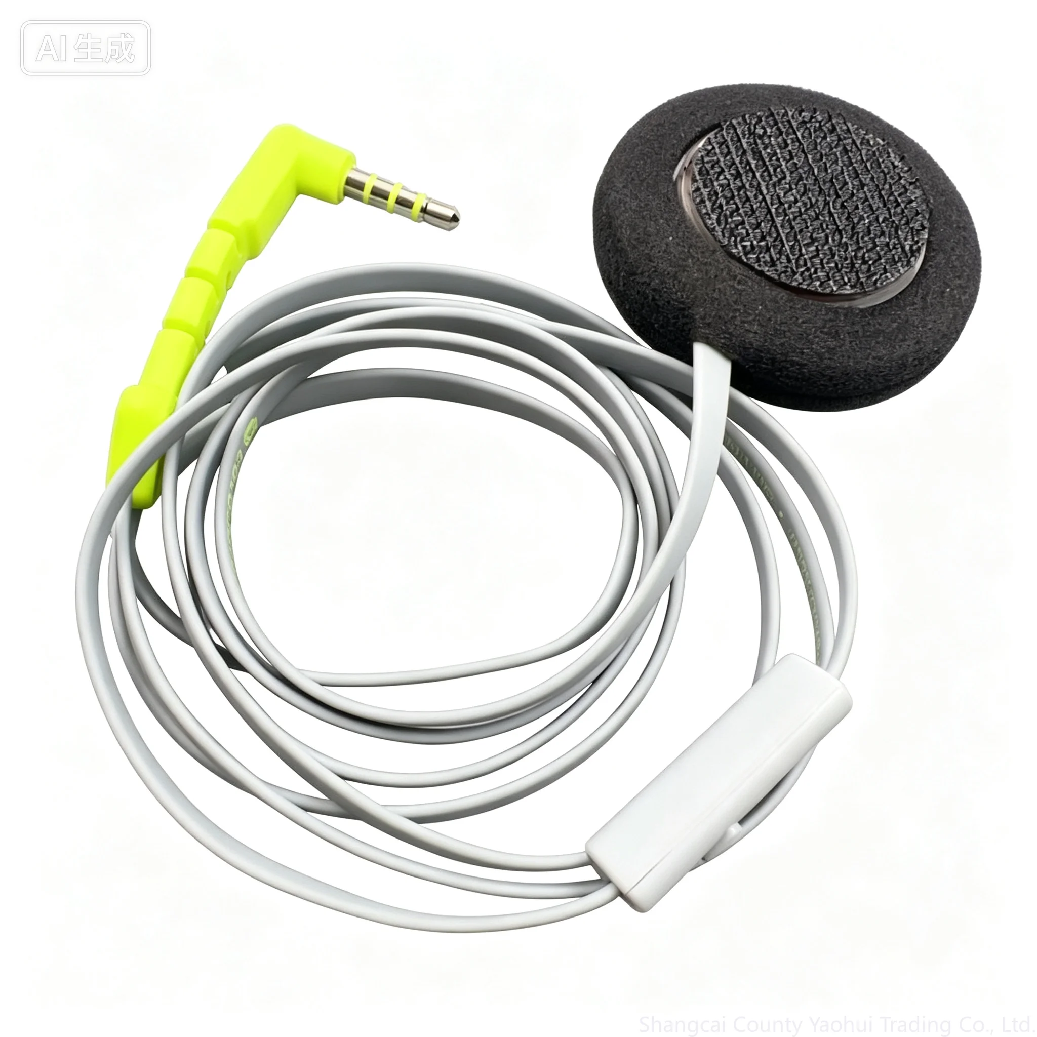Single-sided Wired Headphone with Microphone for Skiing Cycling Food Delivery Helmet Pillow Talk HiFi Deep Bass High Volume