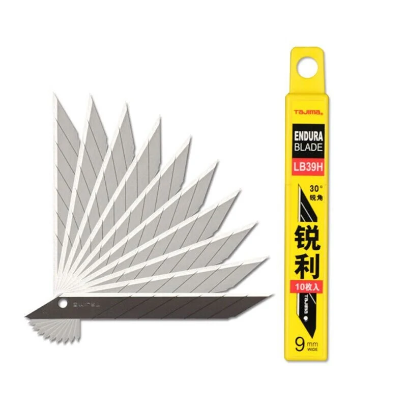 TaJIma small 9mm wide 30° sharp Angle utility knife Wallpaper knife Wallpaper knife Replacement blade 10 pieces LB39H 1102-0408