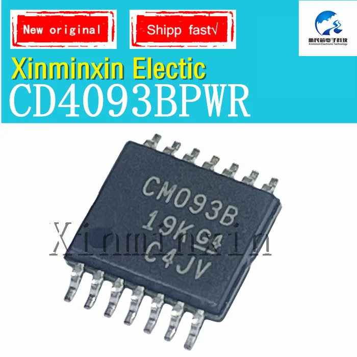 CD4093BPWR IC Chip, A fabricação é CM093B TSSOP-14, 100% original, Em estoque, 10pcs por lote, Novo