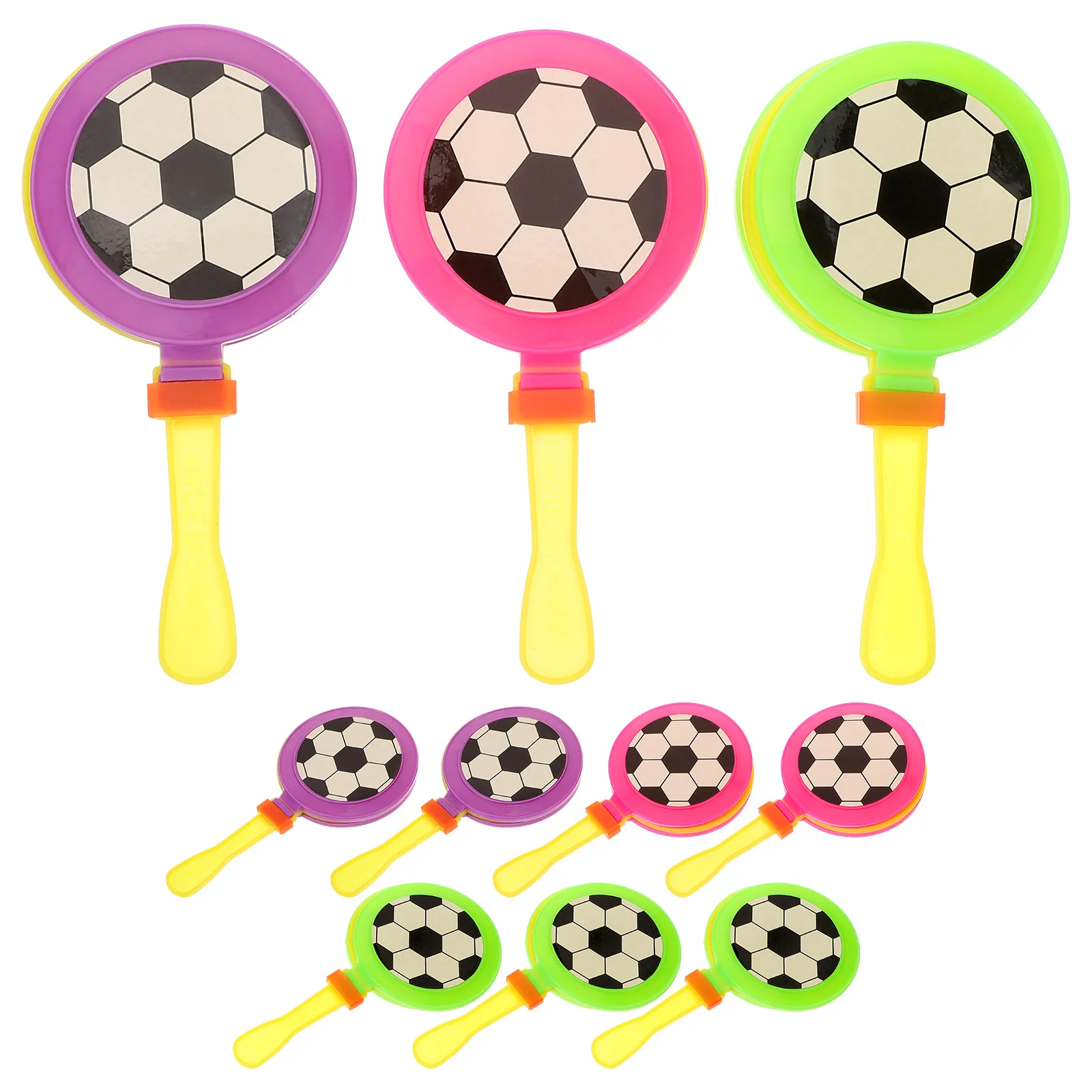 10 Pcs Plat Football Clap Noise Maker Party Clapper Pillar Hand Clappers Noisemakers Baby