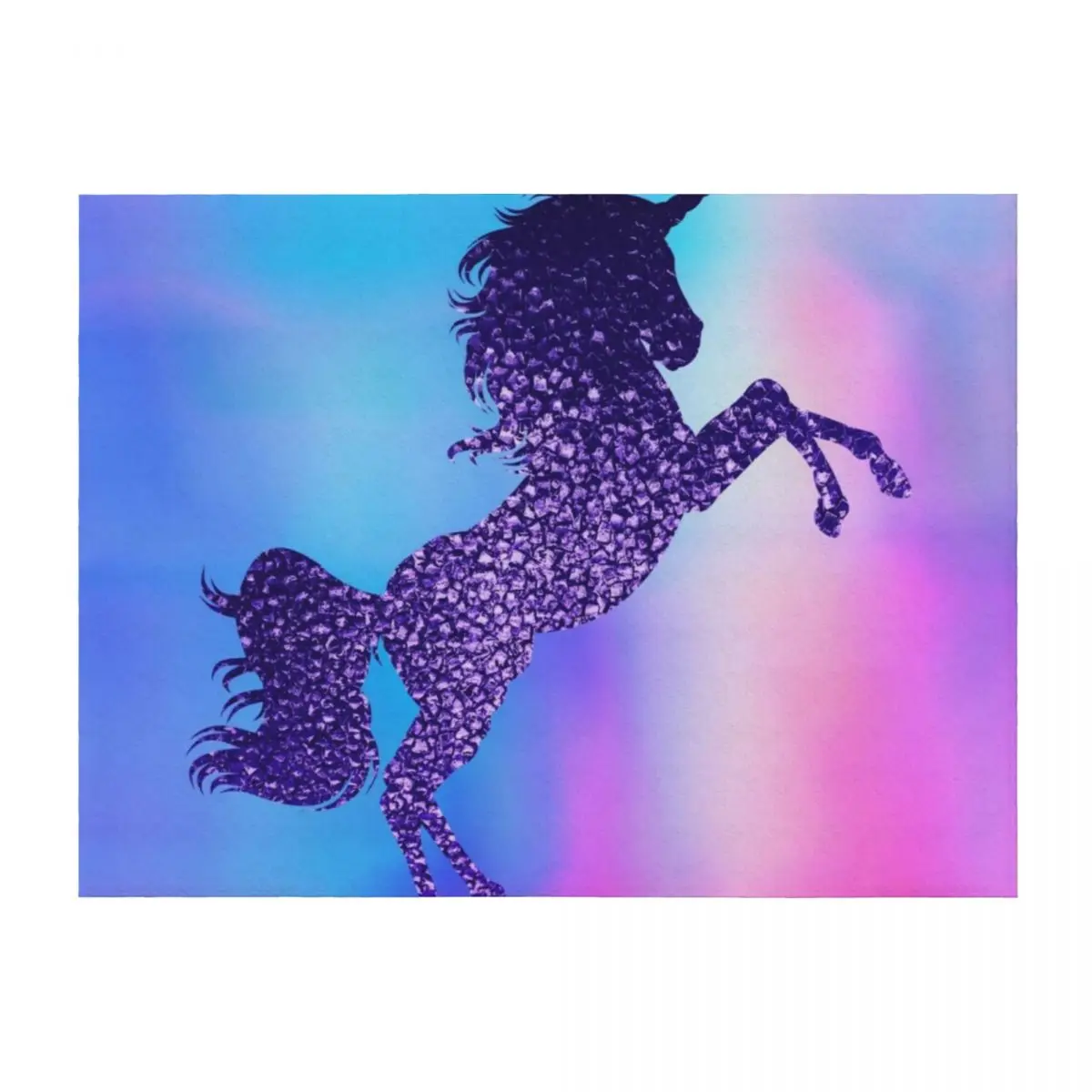 

Sparkly Purple Unicorn Throw Blanket Tourist Baby Picnic Designers Blankets