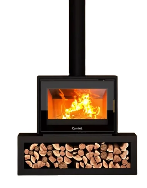 Modern Fashion Indoor Wood Burning Stove Freestanding Smokeless Prity Fireplace