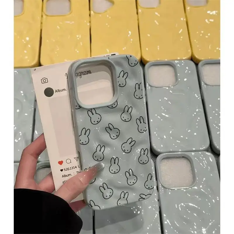 

Новый милый чехол для телефона с кроликом Миффи, мультяшный дизайн, подходит для iPhone 17 16 15 14 13 12 11 PRO MAX