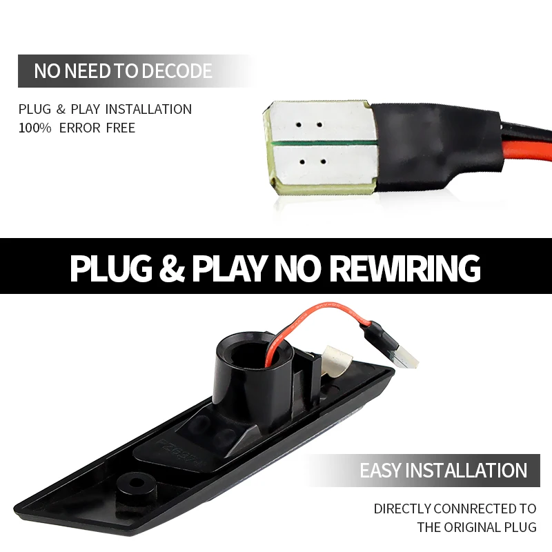 2X LED وامض متتابعة ديناميكية مصباح تحديد جانبي لسيارات BMW 7 Series E32 1987-1993 5 Series E34 1988-1994 3 Series E36 1991-1995