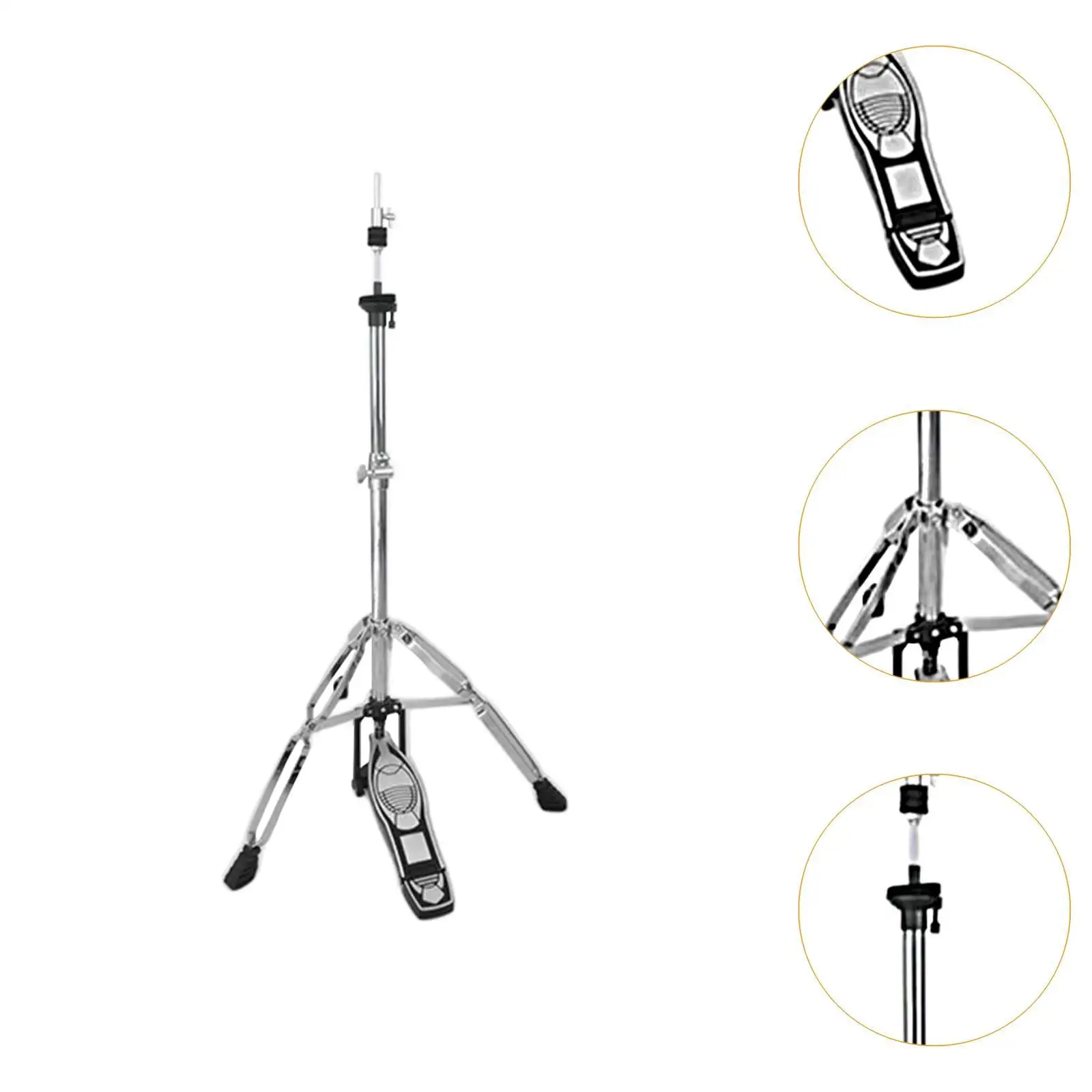 Hi Hat Stand 3 Leg Metal Frame Practice with Pedal Height Adjustable Drum Hi Hat Cymbal Stand Musical Instrument Accessories