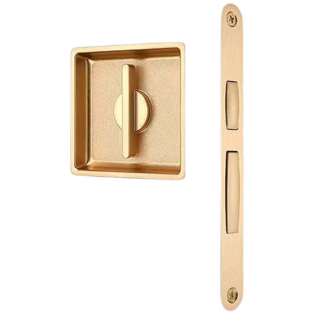 Zinc Alloy Concealed Door Lock with Sliding Door for Indoor Wooden Doors Matte Black Light Grey Finish Zinc Alloy