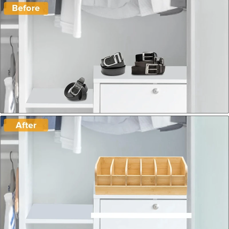 

Belt Organizer,Compartment Belt Holder Belt Hanger Closet and Belt Organizer for Drawer,Belt Rack,Belt Storage Organizer-A73M