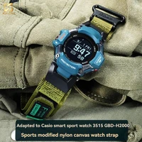Para Casio G-SHOCK Series 3515 GBD-H2000 Series modificado deportes al aire libre Nylon transpirable correa de reloj de lona para hombres