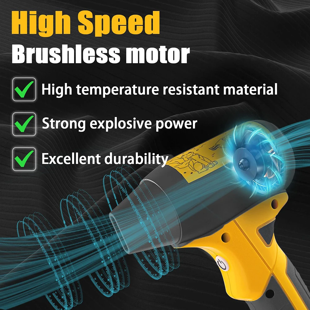 

Compact Air Duster Leaf Blower On-the-Go Use 20*13*8CM Air Duster Automatic Shutdown Feature High-Speed Performance
