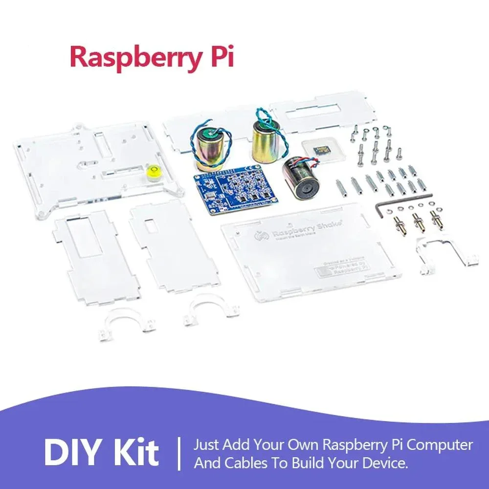 NEW RS3D Vertical and Lateral Motion Seismograph, Raspberry Shake personal seismograph with mobile visualization detection
