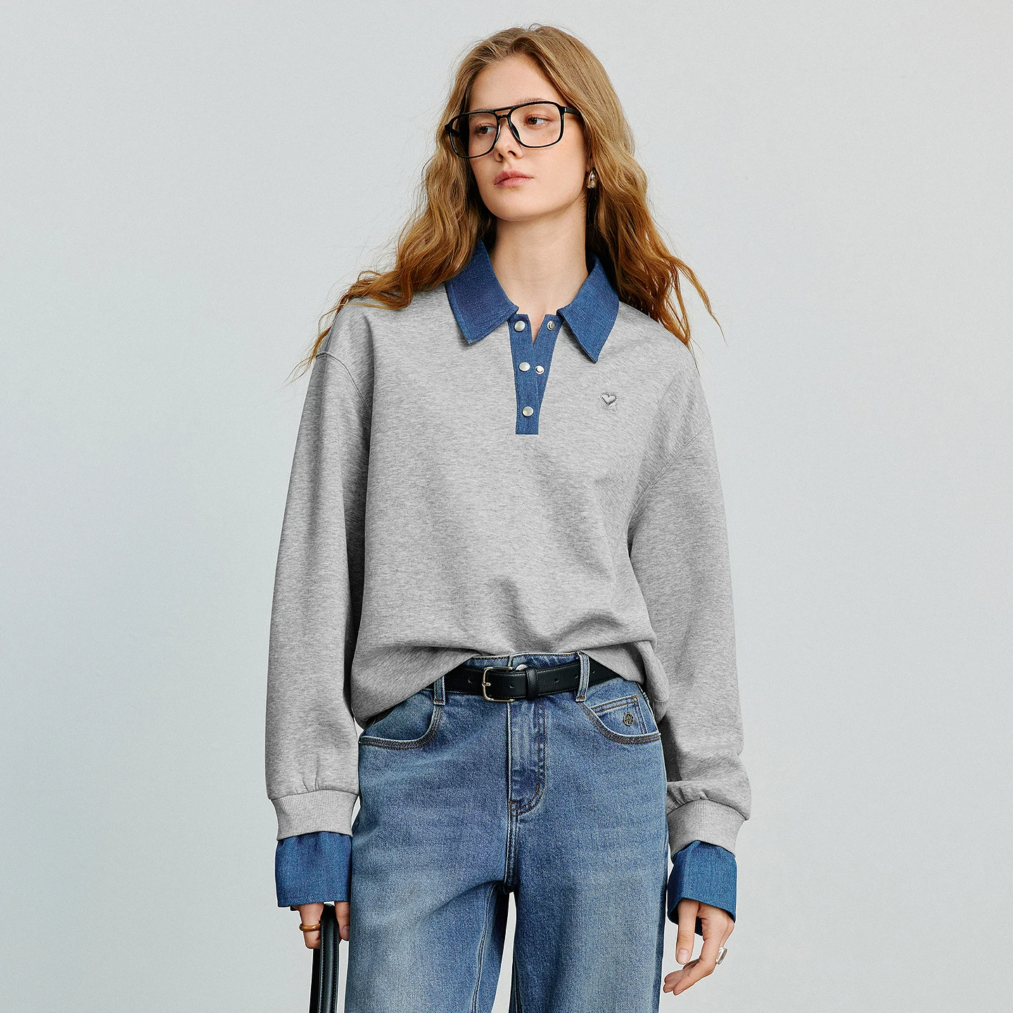 TOYOUTH المرأة هوديس البلوز 2025 الخريف جديد الربط وهمية قطعتين القطن بلوزات على الموضة Ankola الأحمر #3