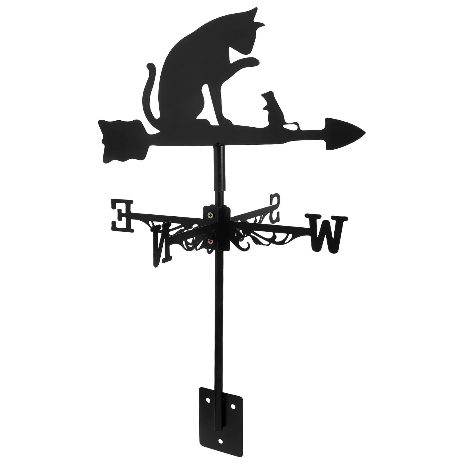 

1 PCS Cat Weathervane Yard Decor Metal Wind Direction Indicator Garden Stainless Steel Decorative Stake Outdoor Decor