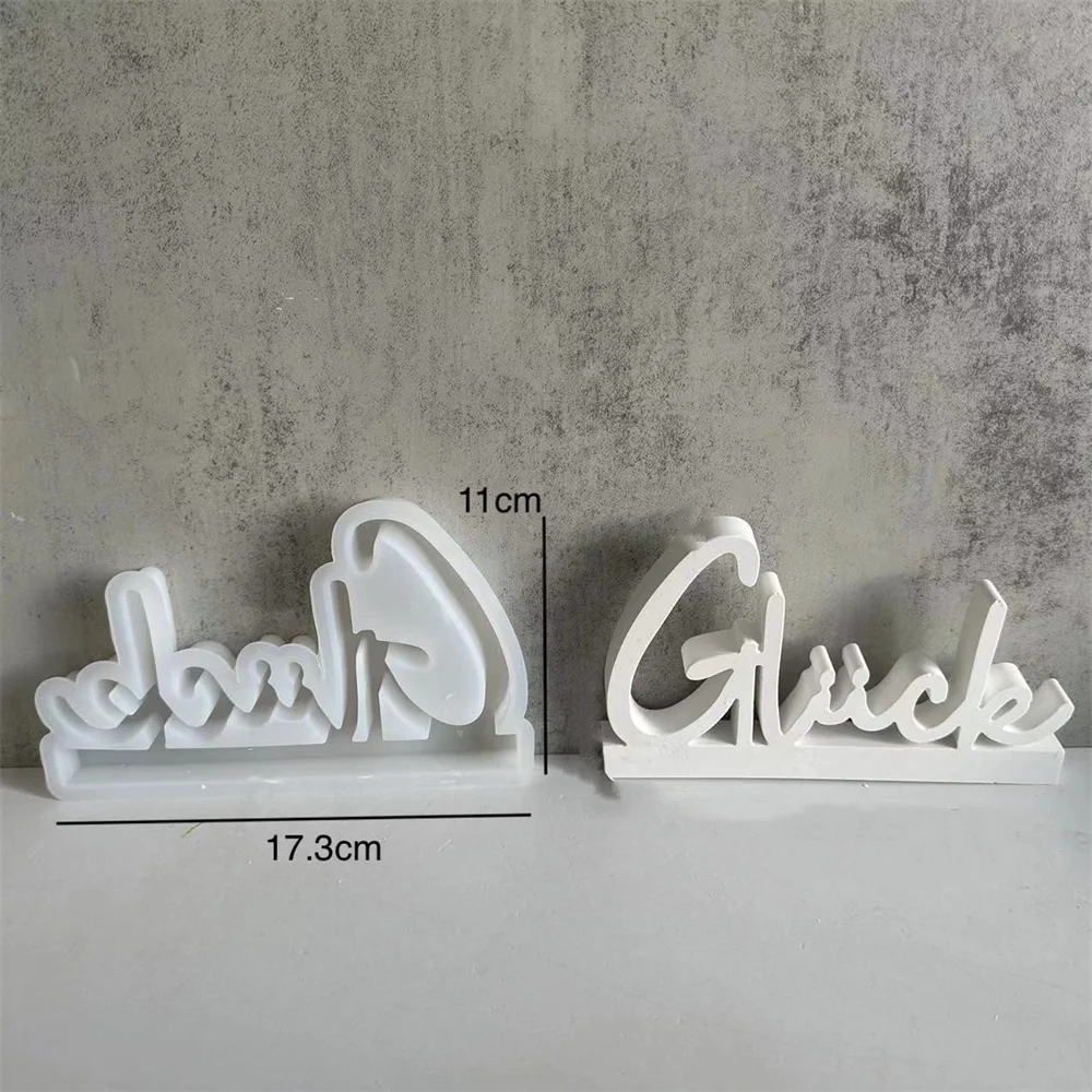 1PC Goodluck Silicone Mold, Lucky Representative Shape Gypsum Concrete Crafts Decoration Birthday Gift