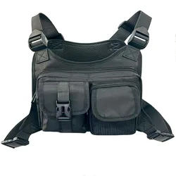 Bolsa de pecho táctica para hombre, chaleco táctico para exteriores, chaleco de ciclismo para deportes al aire libre, mochila multifuncional