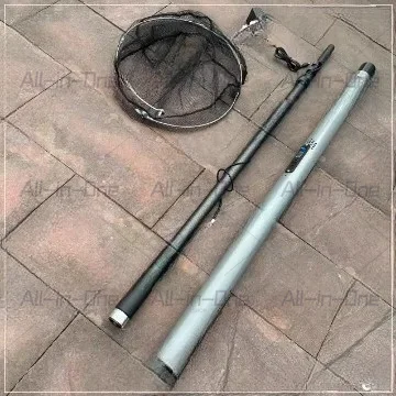 4.2 Meters Aluminum Alloy Ultra-light Fishing Tool  Automatic Telescopic Fishing Net ﻿전기뜰채