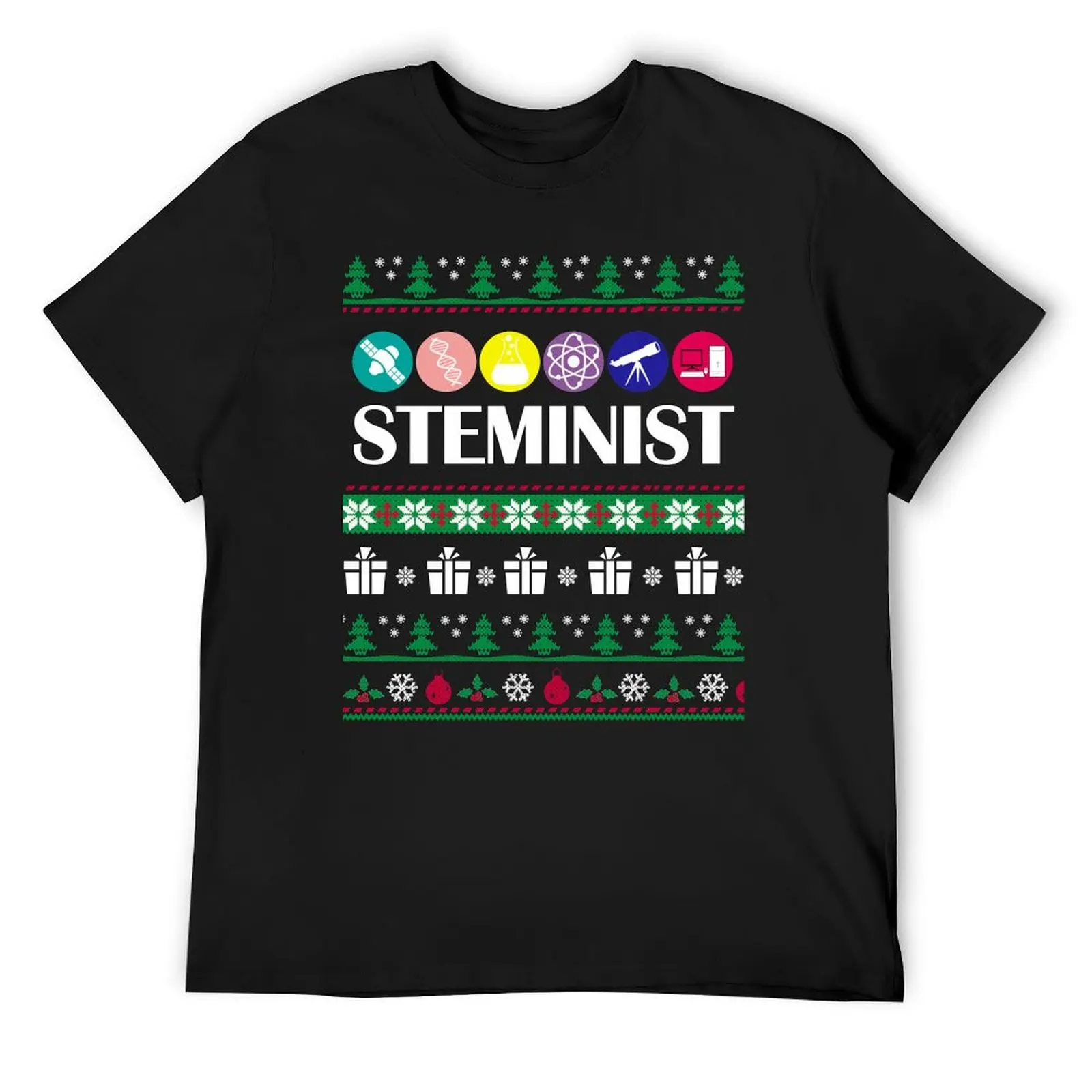 Cool Science Christmas Sweater T Shirt-Steminist for Women Men T-Shirt vintage clothes black t-shirts for men